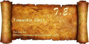 Tamaska Emil névjegykártya