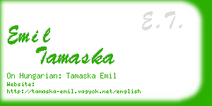 emil tamaska business card